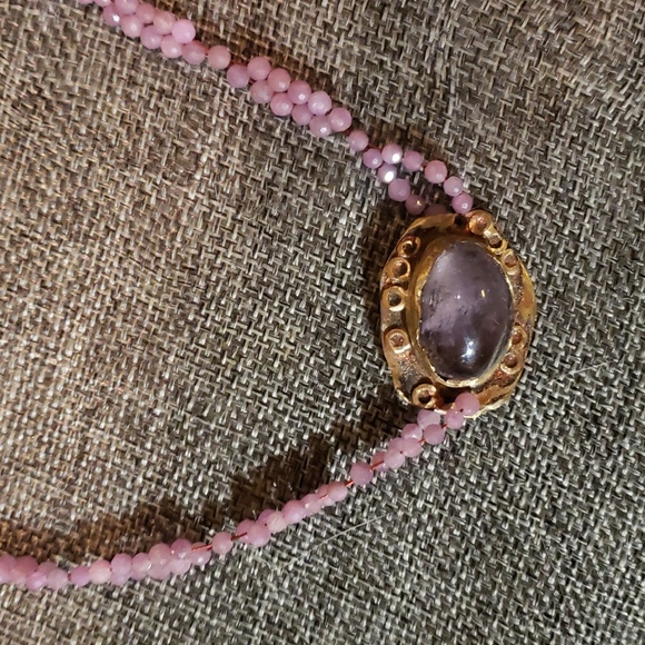 Star ruby and natural ruby necklace brass and sterling 😍 - Picture 6 of 7